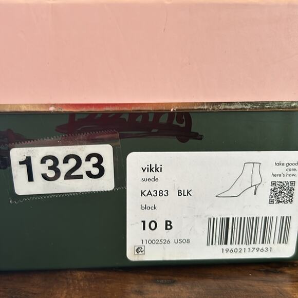 Kate Spade Vikki Suede Sleek Stiletto Pointed Toe Dress Booties NEW Size 10 - Picture 12 of 12